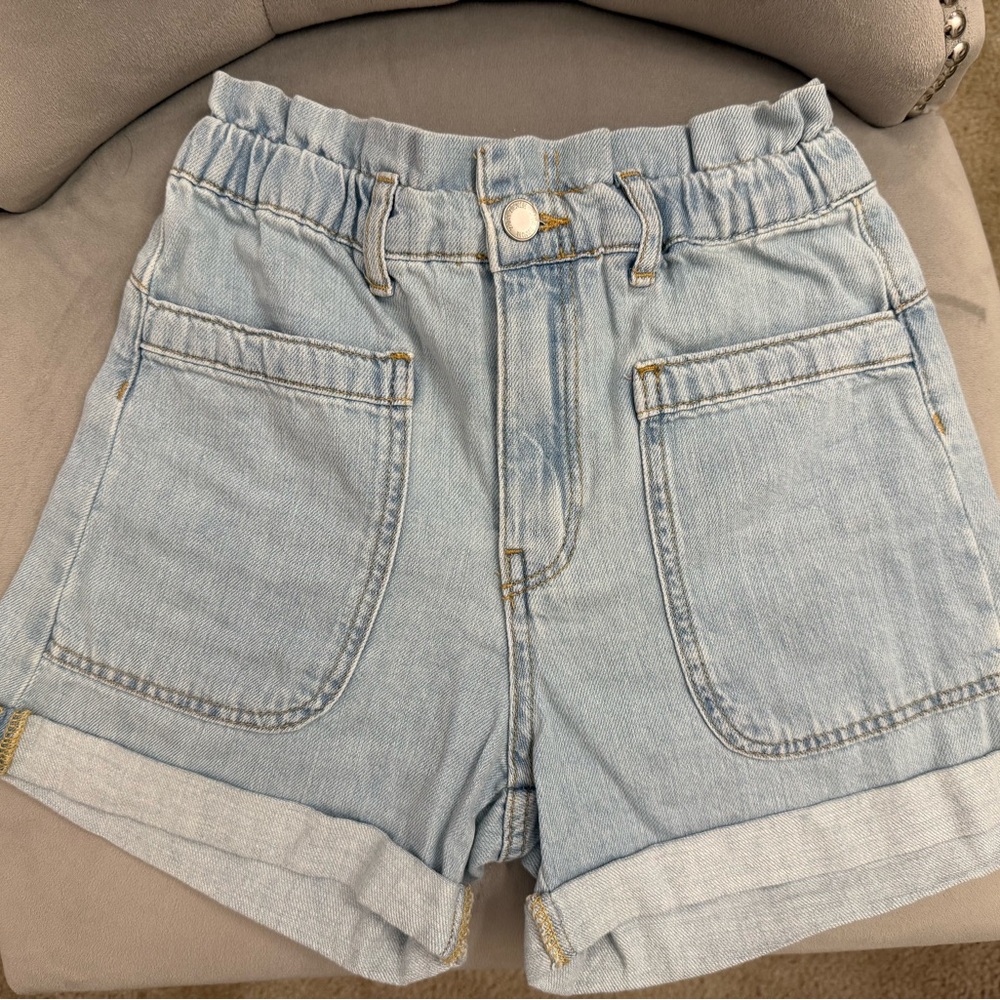 Zara Blue Jean Shorts High-Waisted Casual